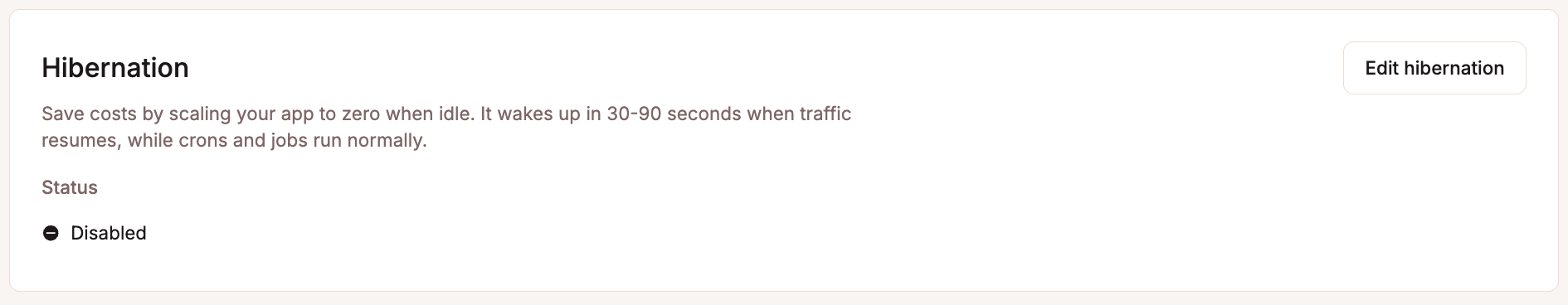 Hibernate your application when idle.